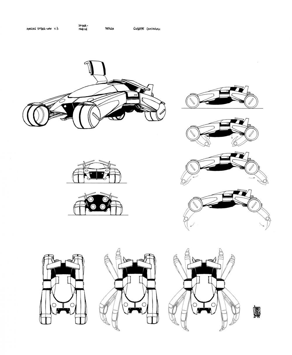 Spider Mobile, studi di Giuseppe Camuncoli