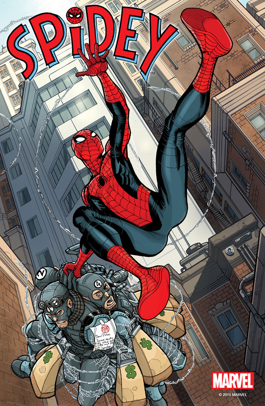 Spidey#1, copertina di Nick Bradshaw