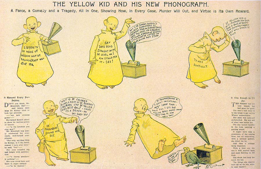 The Yellow Kid and his new phonograph