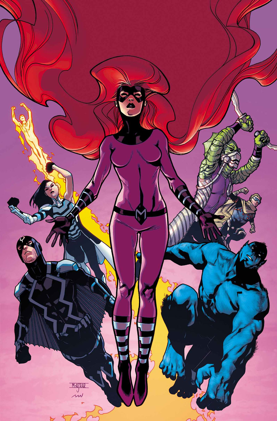 Uncanny Inhumans #2, variant cover Mahmud Asrar