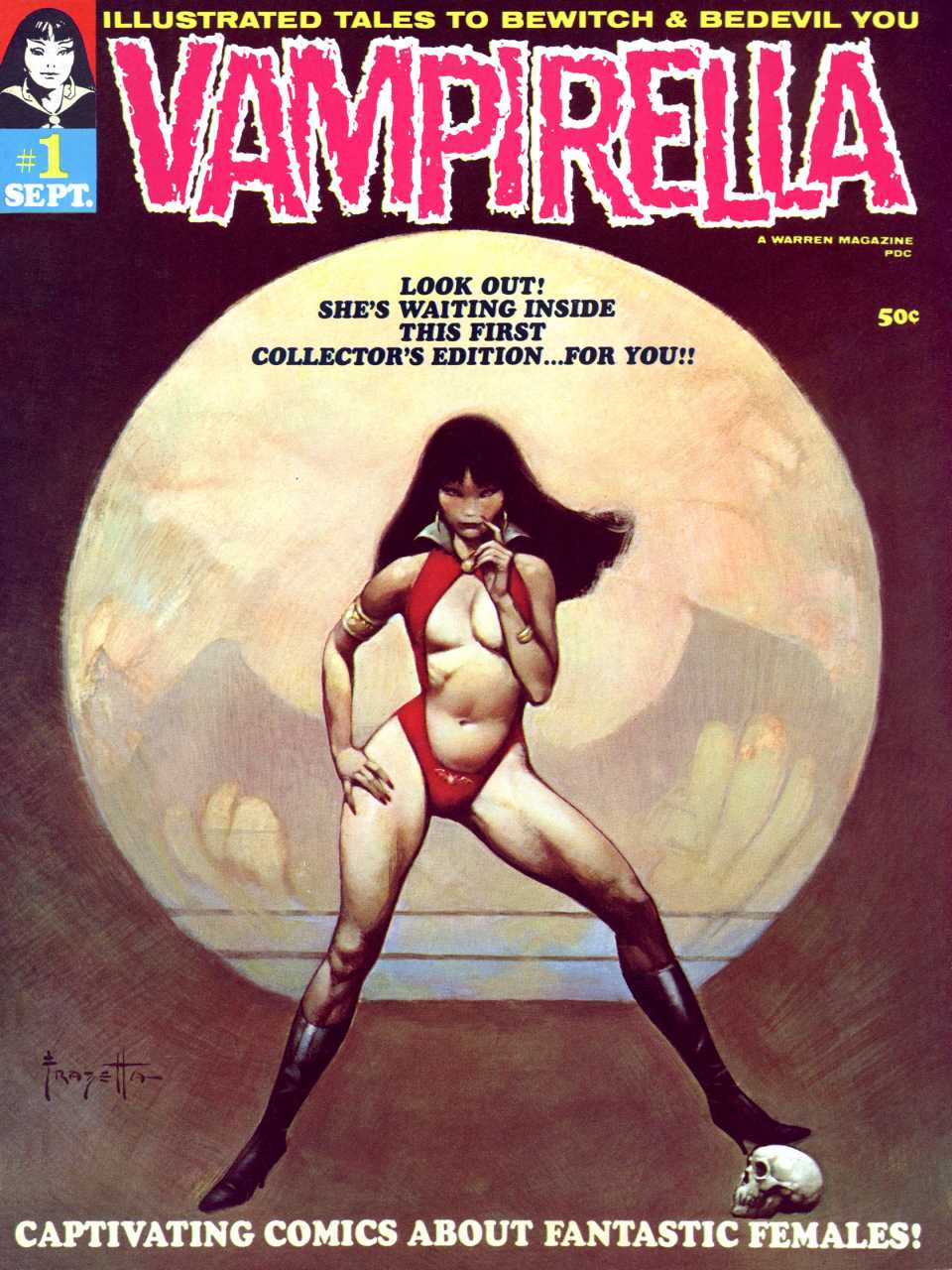 Vampirella #1, copertina di Frank Frazetta