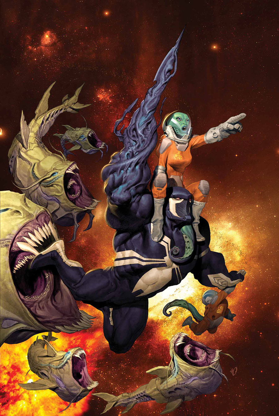 Venom: Space Knight #1, copertina di Ariel Olivetti