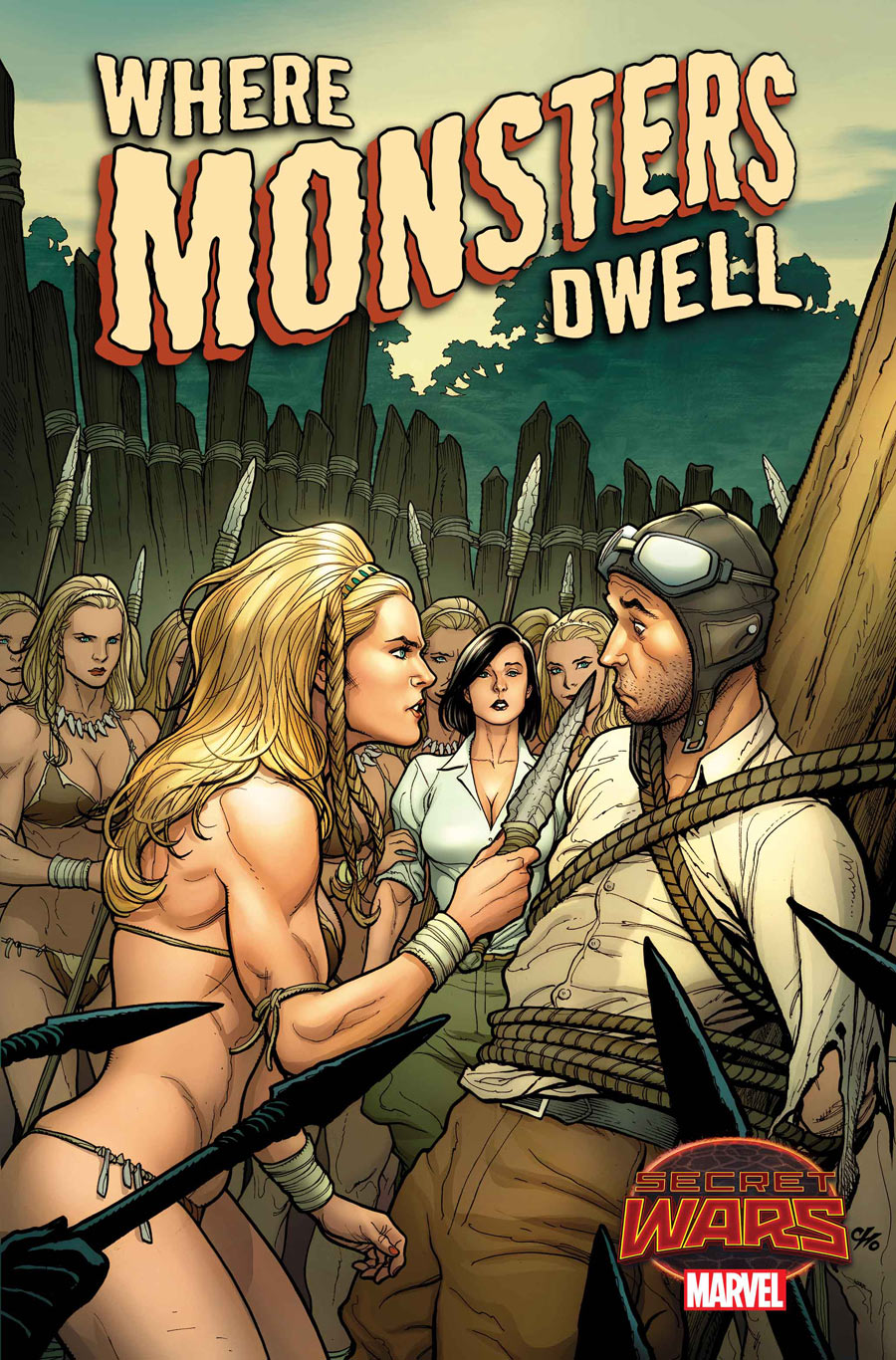 Where Monsters Dwell #3, copertina di Frank Cho