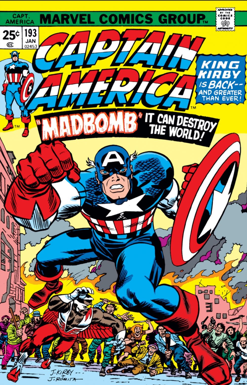 Captain America #193, copertina di Jack Kirby