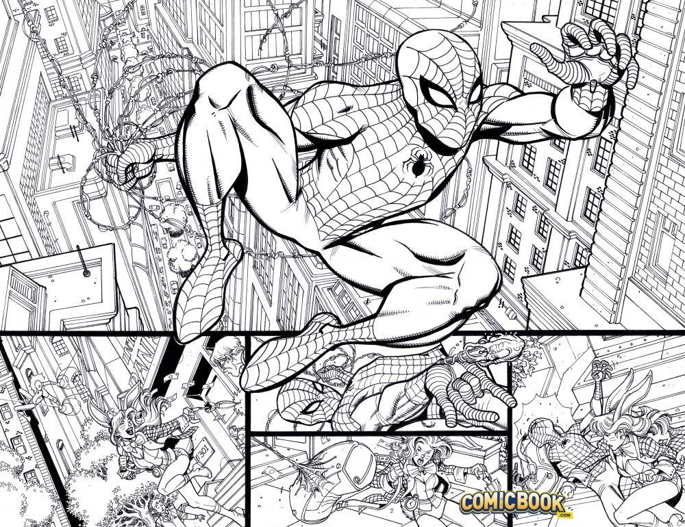 Spidey #1, tavola a china di Nick Bradshaw