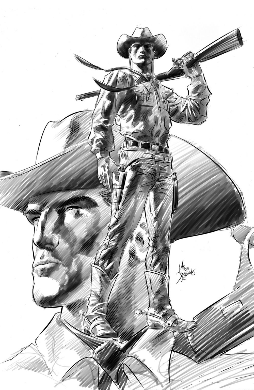 Tex di Mike Deodato Jr. - matite