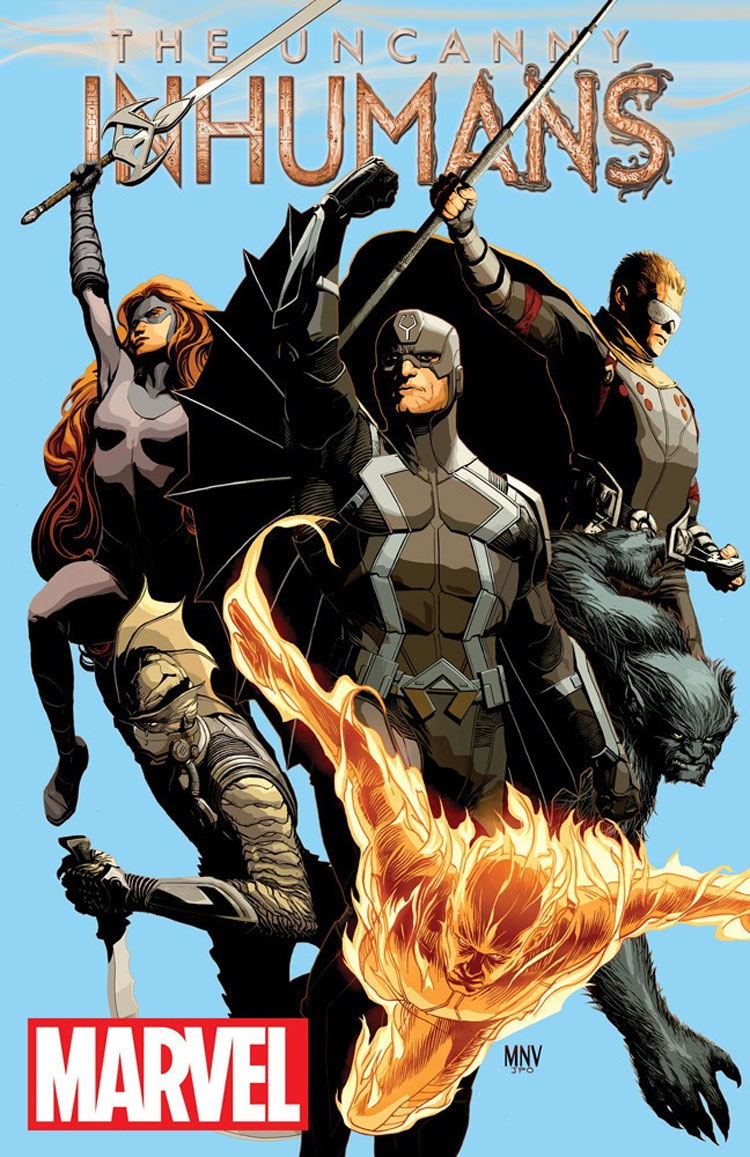 Uncanny Inhumans #1, copertina di Steve McNiven