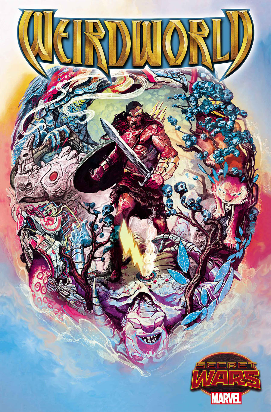 Weirdworld #1, copertina di Mike Del Mundo