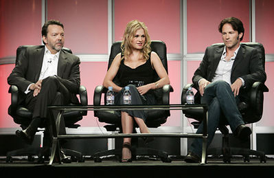 Alan Ball, Anna Paquin e Stephen Moyer presentano True Blood al TCA press tour del 2008