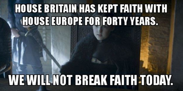 Game of Thrones Lyanna meme Brexit