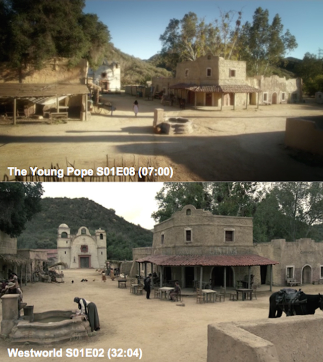 Westworld The Young Pope set