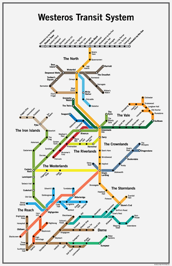 Game of Thrones Mappa Metro