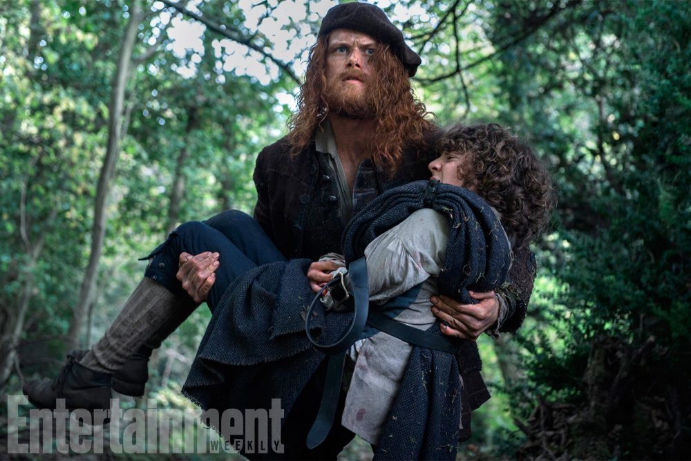 OUTLANDER<br /> Season 3<br /> Sam Heughan (Jamie Fraser), Romann Berrux (Fergus)