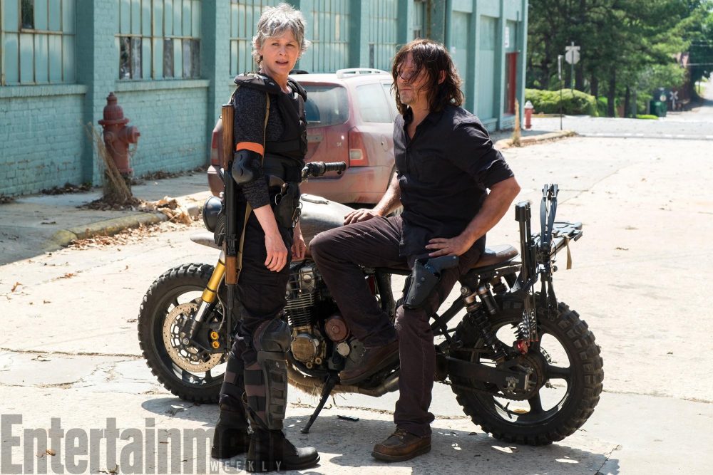 The Walking Dead<br /> Season 8, Episode 1<br /> Melissa McBride as Carol Peletier, Norman Reedus as Daryl Dixon†