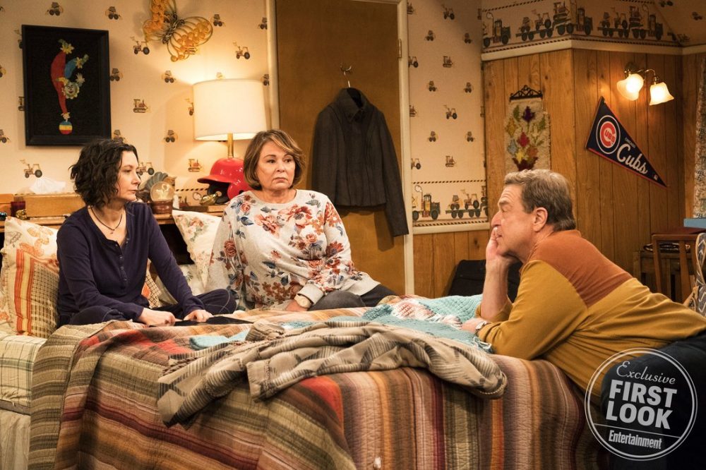 ROSEANNE<br /> Episode: Dress to Impress<br /> Pictured: SARA GILBERT, ROSEANNE BARR, JOHN GOODMAN