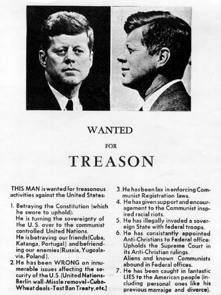 JFK Wanted for treason