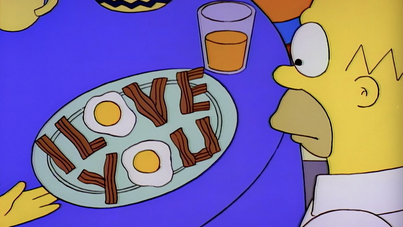 simpson love you bacon