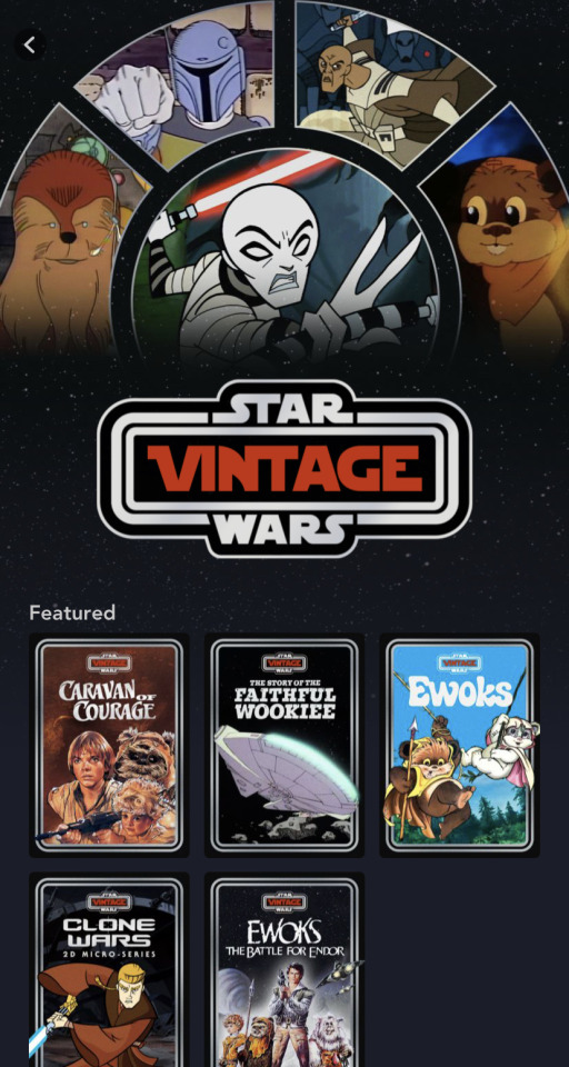 star wars vintage disney plus