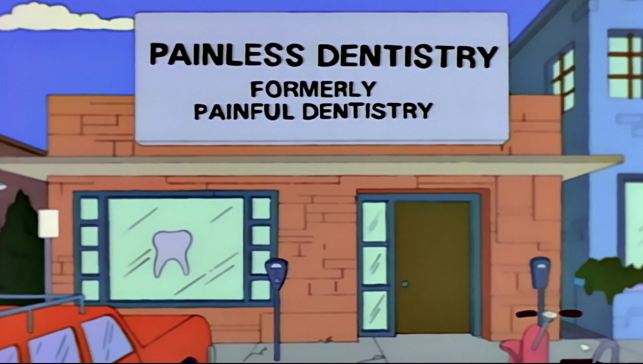 insegna dentista simpson